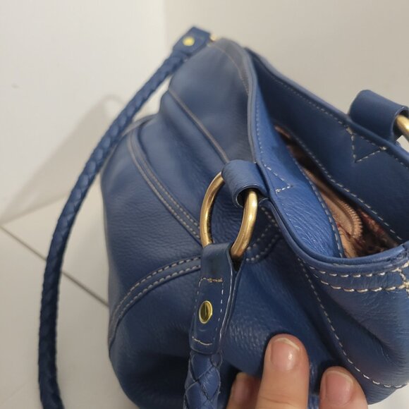 Like new Blue Leather Bag by Maxx New York Signature - Picture 4 of 5